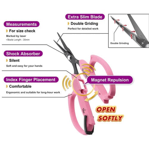 Saboten Gardening Accessories > Propagation Tools > Secateurs & Scissors Saboten Trimming Scissors - Automatic Opening (Curved / Straight Blade)