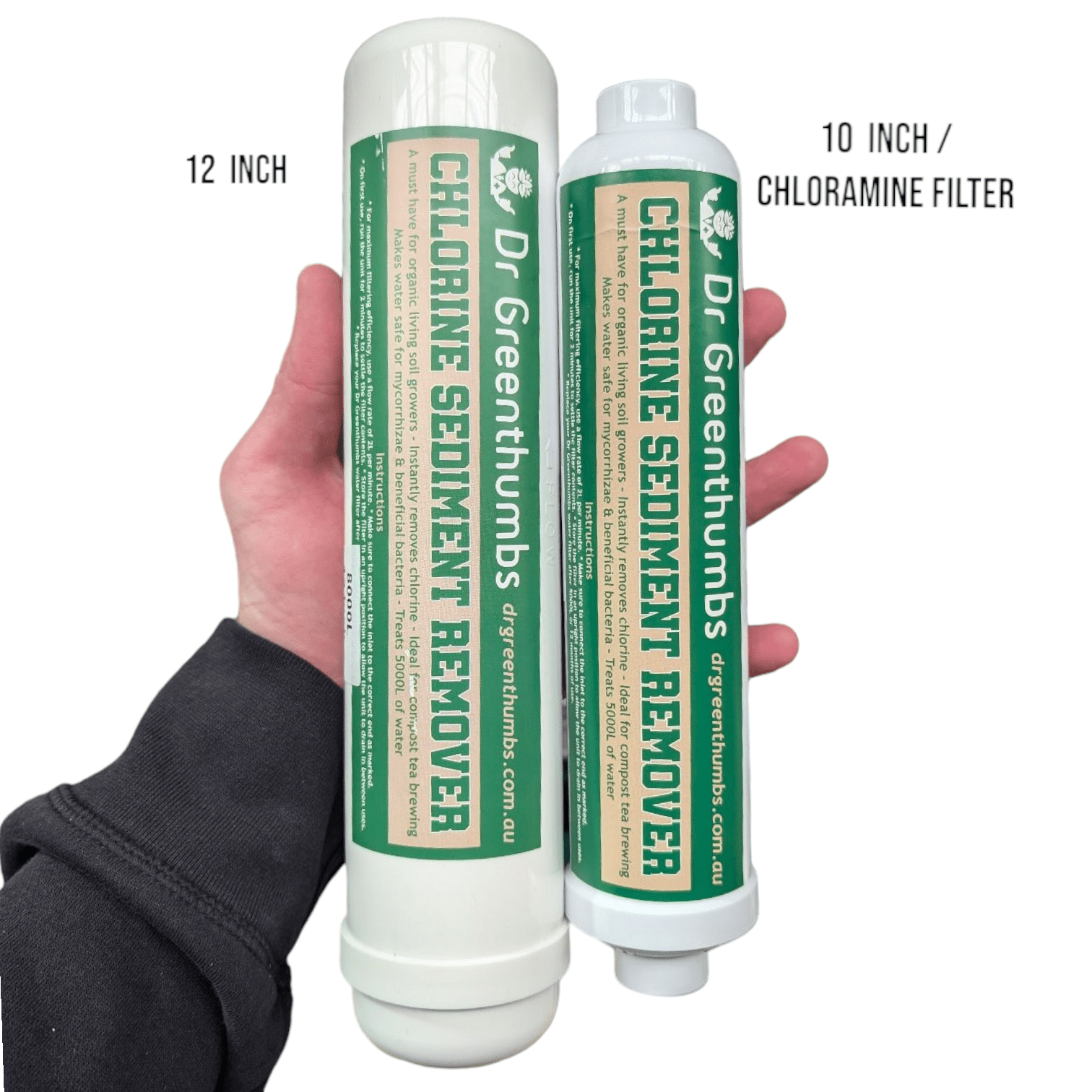 Dr Greenthumbs Hydroponic Supplies > Pumps & Irrigation Supplies > Irrigation Hose & Fittings Chlorine & Sediment Remover (Attach to your garden hose!)