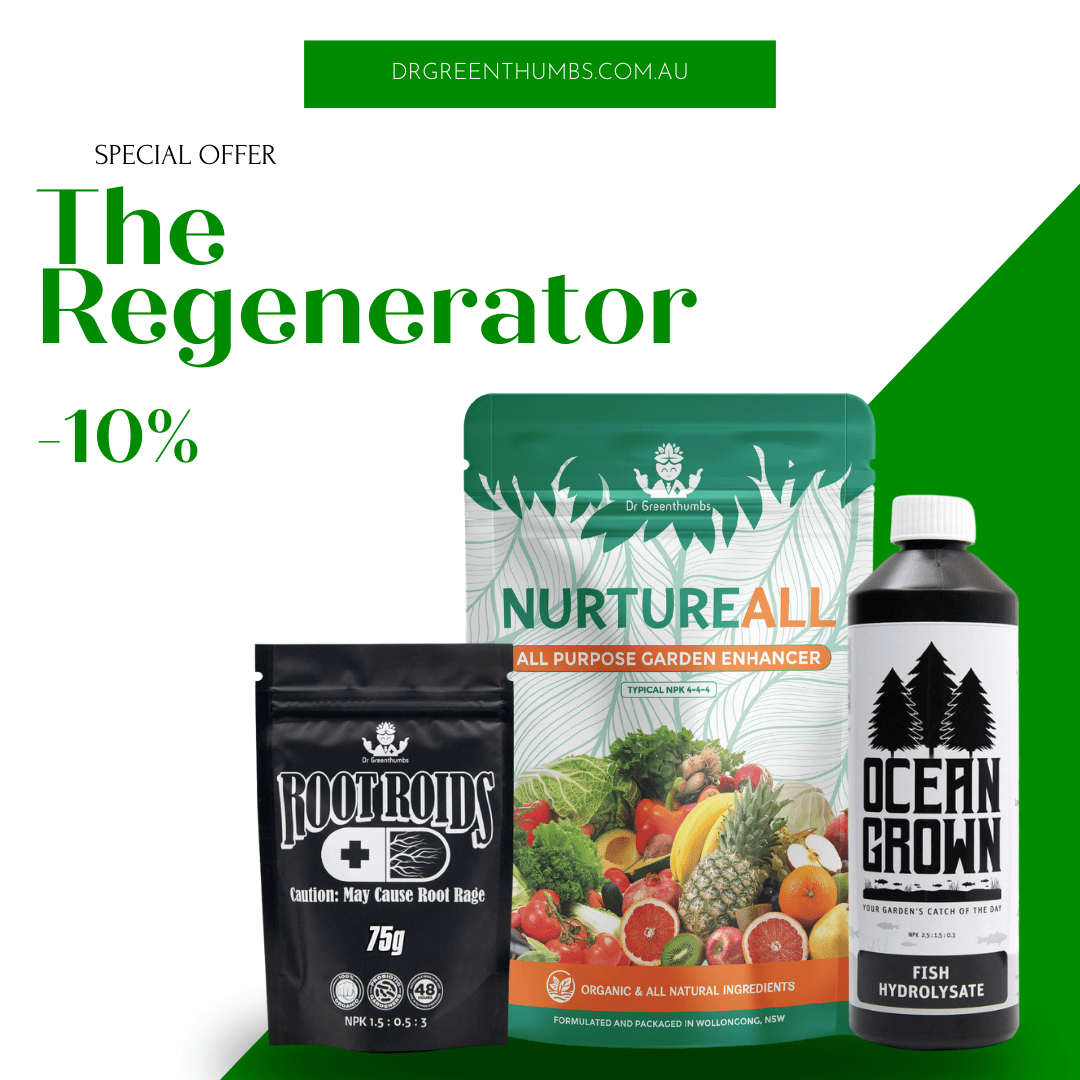 Dr Greenthumbs Organic Gardening > Dry Amendments > Premium Nutrient Kits The Regenerator - Reinvigorate last years garden!