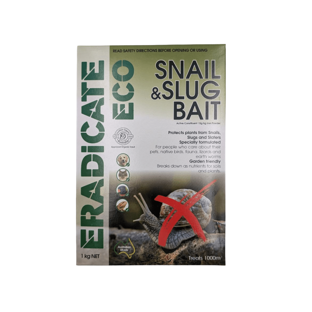 Eradicate Organic Gardening > Organic Pest Control Eradicate Eco Snail Bait Pellets 1kg (Certified Organic)