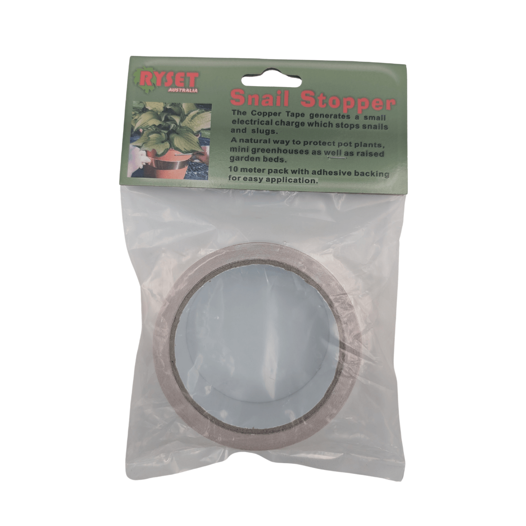 Ryset Organic Gardening > Organic Pest Control Copper Tape "Snail Stopper" Tape for Pot Plants (10m)