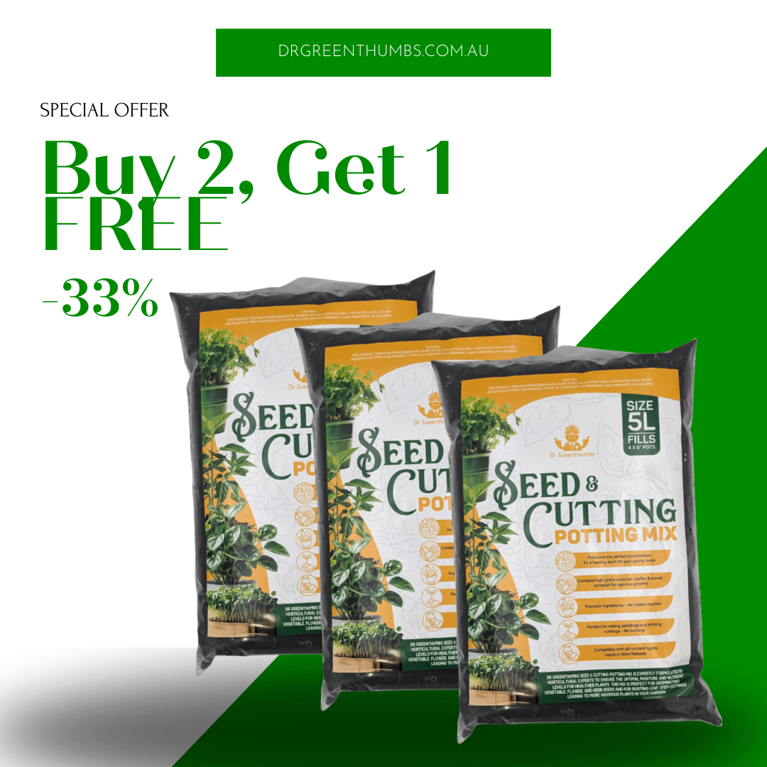 Dr Greenthumbs Organic Gardening > Potting Soil & Growing Media 3 x 5L Bags Buy 2 Get 1 Free - Seed Raising Potting Mix