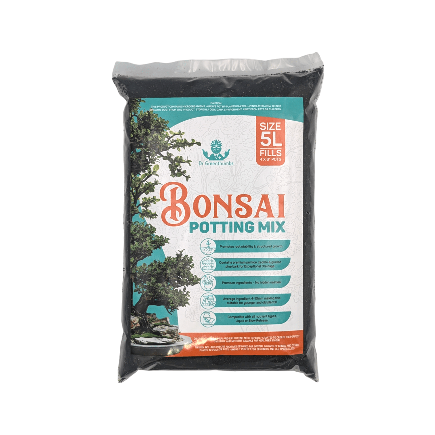 Dr Greenthumbs Organic Gardening > Potting Soil & Growing Media Bonsai Potting Mix - 5L