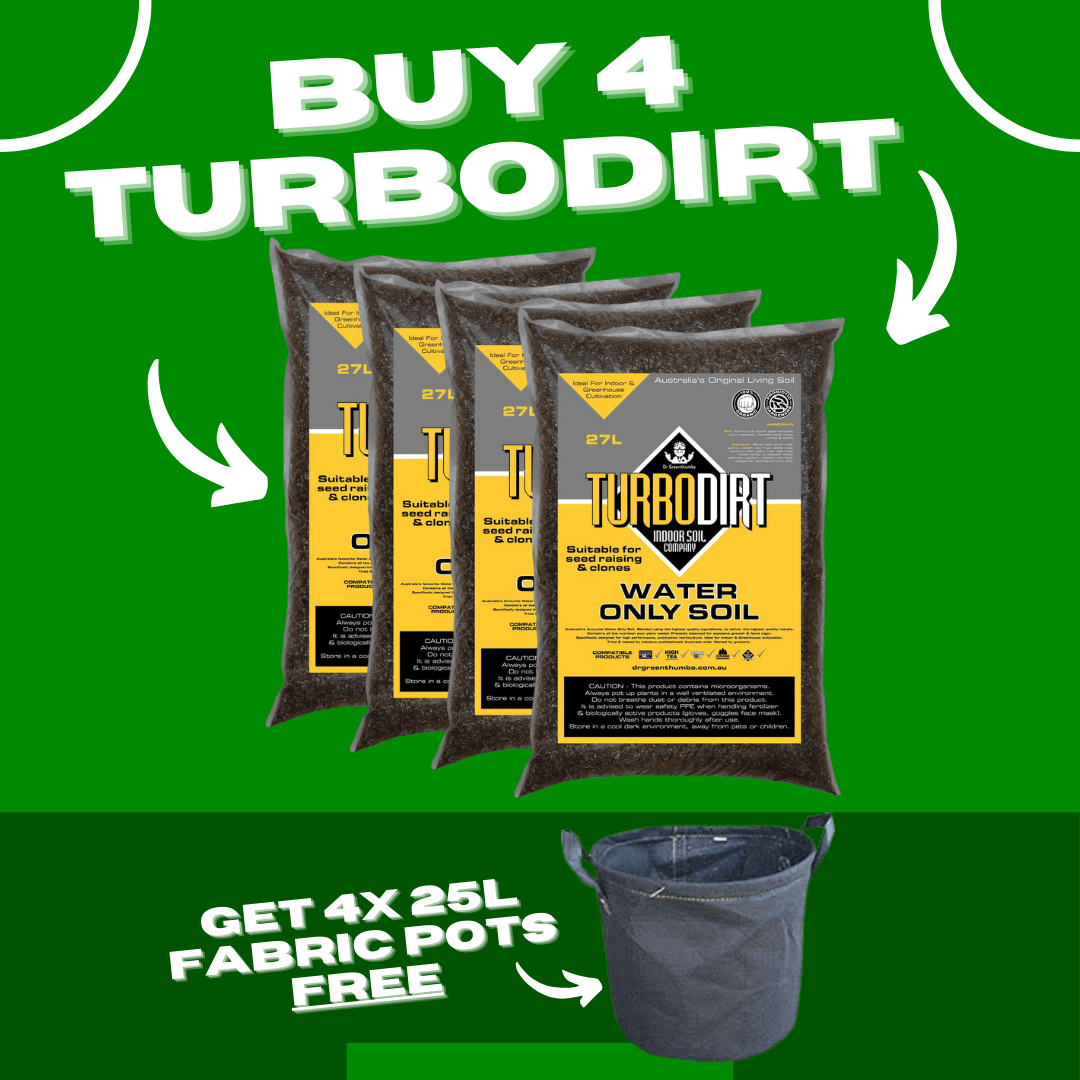 Dr Greenthumbs Organic Gardening > Potting Soil & Growing Media TurboDirt Value Pack (Free Fabric Pots)